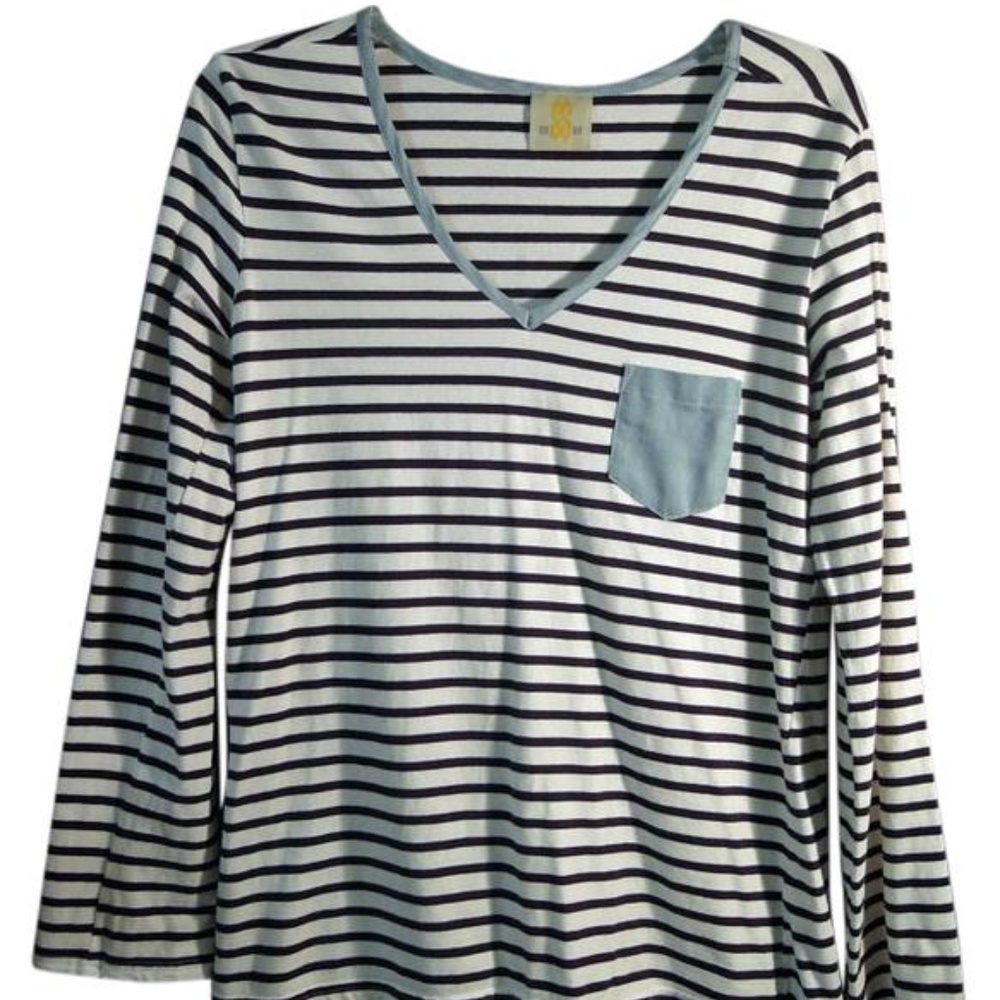 striped shirt with pocket